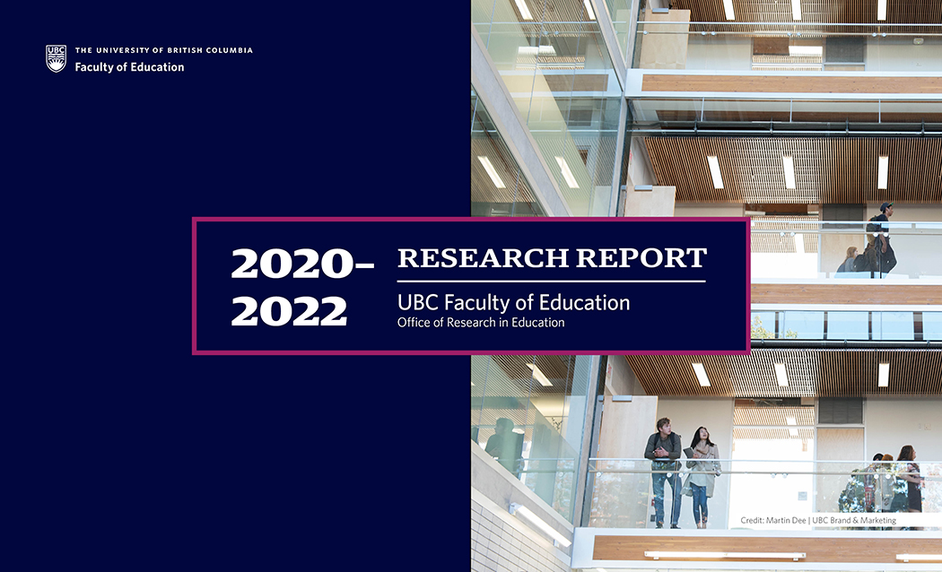 Cover page of the Faculty of Education 2020–2022 Research Report
